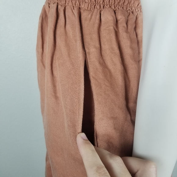 Vetta The Smocked Tier Dress in New Clay Linen Tencel Blend Size XS - Picture 10 of 12